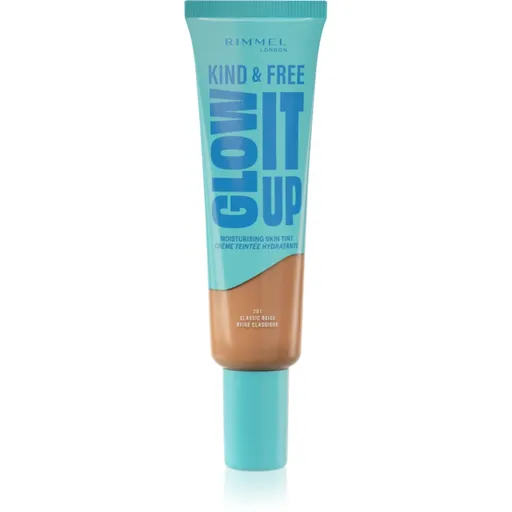 Rimmel Kind & Free Glow It Up ľahký hydratačný make-up odtieň 201 Classic Beige 30 ml