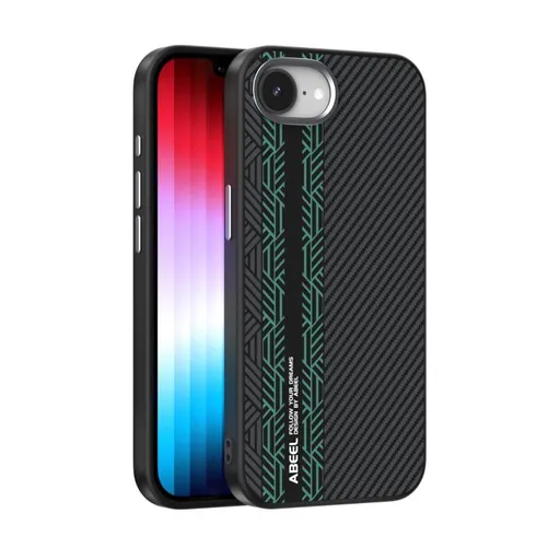 ABEEL RELIEF Ochranný obal pre Apple iPhone 16e BLACK-GREEN