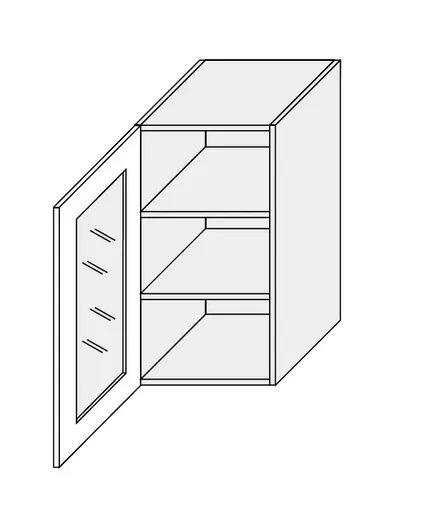 ArtExt Vrchná kuchynská skrinka Napoli W2S/40 POVRCHOVÁ ÚPRAVA DVIEROK: MAT, FAREBNÉ PREVEDENIE KORPUSU: BIELA
