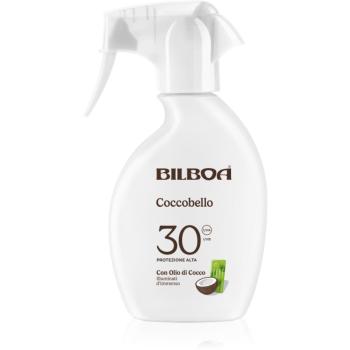 Bilboa Coccobello Trigger opaľovací sprej s kokosovým olejom SPF 30 250 ml