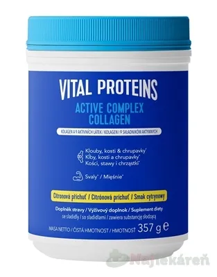 VITAL PROTEINS ACTIVE COLLAGEN COMPLEX prášok na prípravu nápoja, citrónová príchuť 357 g