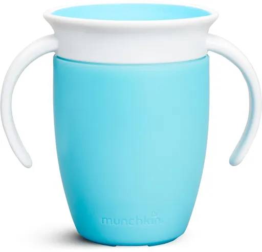Munchkin Juniorský nepretekajúci hrnček 360°s uškami 207 ml modrý (5019090122719)