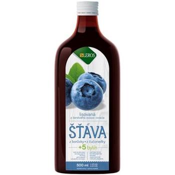 Leros Funkčná šťava Čučoriedka + 5 bylín, 500 ml (8594740550182)