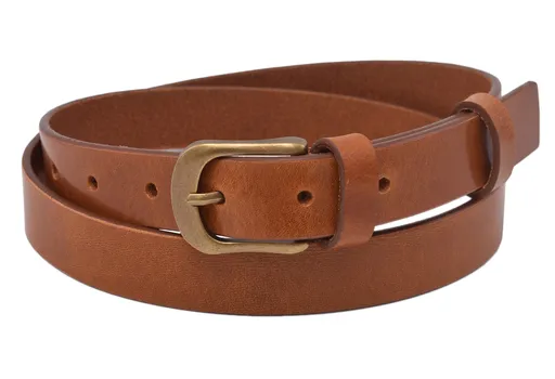 Kožený dámsky opasok 720-25-41 koňak pracka Šarlota