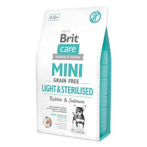 Brit Care Mini Grain Free Light & Sterilised granule pre psov, Hmotnosť balenia (g): 2 kg