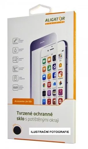 Aligator ochranné sklo PRINT Samsung A40, čierna