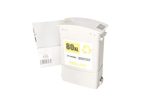 Renovovaná atramentová náplň C4848A, no.80, 350ml listov pre tlačiarne HP (BULK), žltá