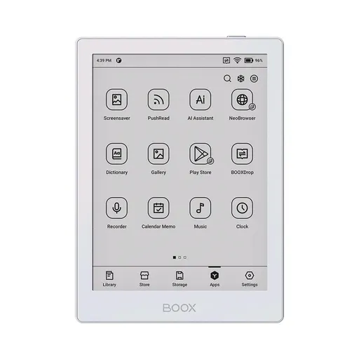 E-book ONYX BOOX GO 6, biela, 6" Carta 1300, 32GB, Bluetooth, Android 11, E-ink displej