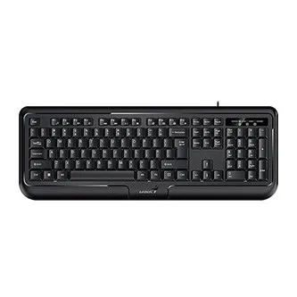 Genius KB-118 II, klávesnice CZ/SK, klasická, voděodolná typ drátová (PS/2), černá