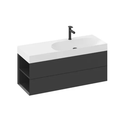 Ravak Lite skrinka pod umývadlo bez umývadla 120x43x45 cm čierna X000001880