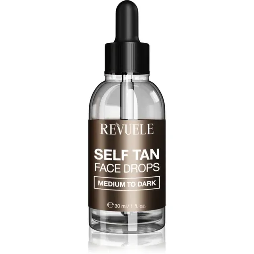 Revuele Paradise Bronze Self Tan Face Drops samoopaľovacie kvapky na tvár odtieň Medium To Dark 30 ml