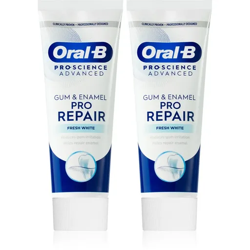 Oral-B Gum & Enamel Repair Gentle Whitening jemná bieliaca zubná pasta 2x75 ml