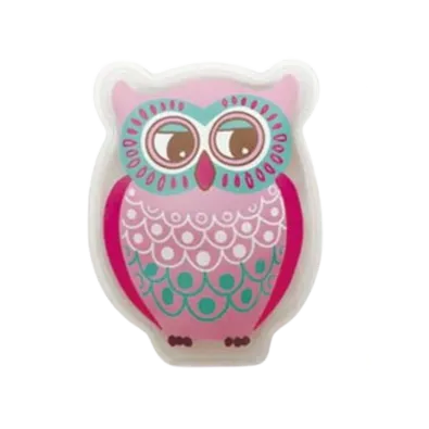 Hrejivý gélový vankúšik Sovička, ružová