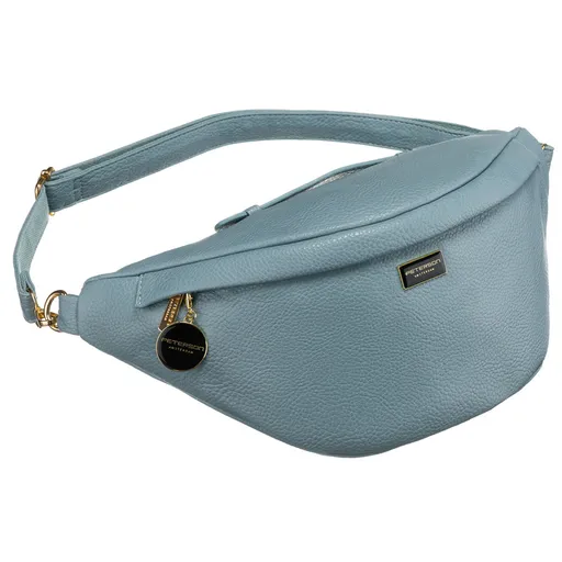 Módna športová modrá dámska kapsička na bedrá alebo cez rameno z eko kože