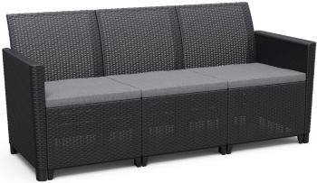 KETER Záhradná pohovka CLARA 3 seater | grafit