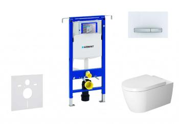 GEBERIT - Duofix Modul na závesné WC s tlačidlom Sigma50, alpská biela + Duravit ME by Starck - WC a doska, Rimless, SoftClose 111.355.00.5 NM8