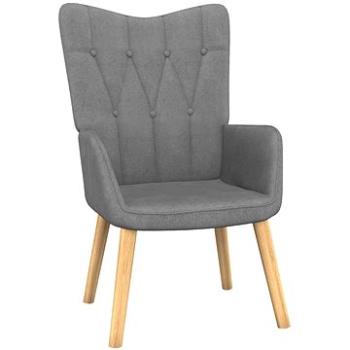 Relaxačné kreslo tmavo sivé textil, 327524
