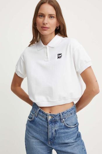 Polo tričko Dkny dámske, béžová farba, D2B4A108