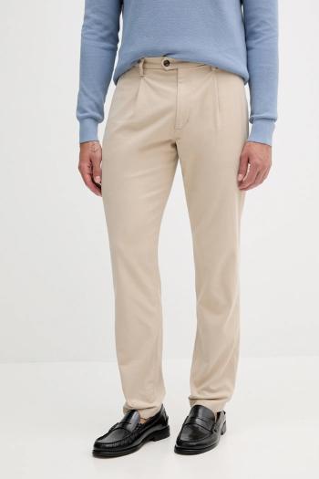 Nohavice Tommy Hilfiger béžová farba, strih chinos, MW0MW40699