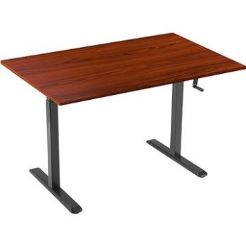 AlzaErgo Table ET3 čierny + doska TTE-03 160×80cm hnedá dyha (BUN)