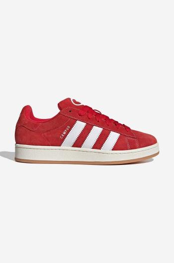 Semišové tenisky adidas Originals Campus 00S červená farba, H03474