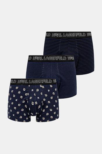 Boxerky Karl Lagerfeld 3-pak pánske, tmavomodrá farba, A1M47042