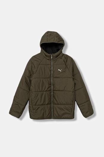 Detská obojstranná bunda Puma Reversible Puffer Jacket zelená farba, 688407