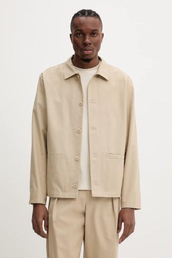 Košeľa A.P.C. veste rodney béžová farba, voľný strih, s klasickým golierom, COHFU.H32009