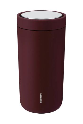 Termo hrnček Stelton To Go Click 400 ml bordová farba