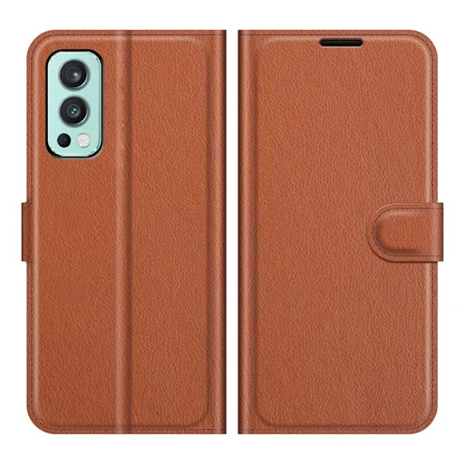 LITCHI Ochranný kryt OnePlus Nord 2 5G hnedý