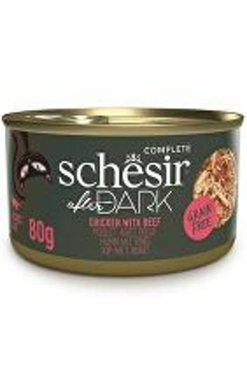 Schesir Cat Cons. After Dark Wholefood chicken/beef 80g + Množstevná zľava