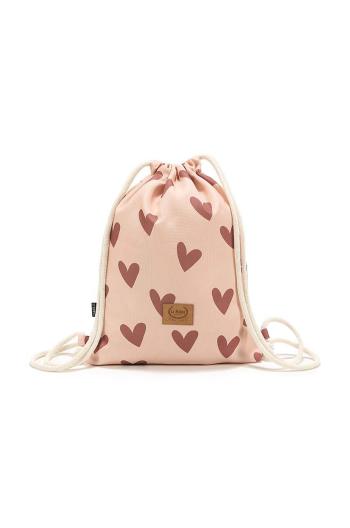 Detský ruksak La Millou HEARTBEAT PINK ružová farba, veľký, vzorovaný