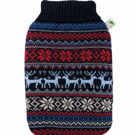 HUGO FROSCH Eco classic comfort termofor s pleteným obalom nórsky motív 2,0 l