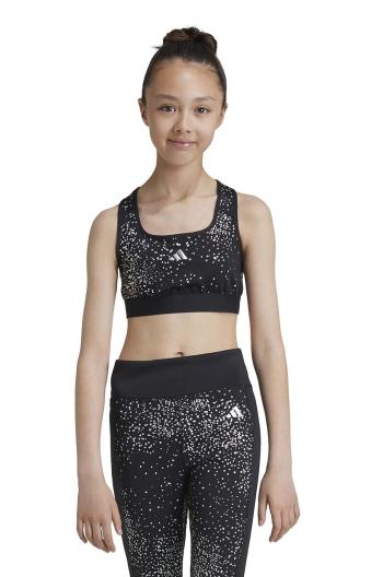 Detská športová podprsenka adidas JG PWR GL BRA čierna farba, IW3281