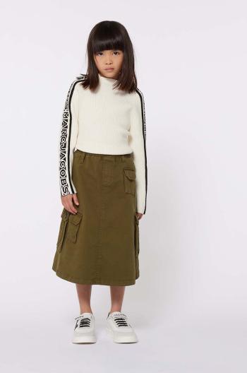 Detský sveter s prímesou vlny Marc Jacobs šedá farba, W60268