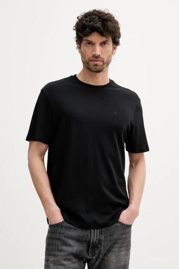 Bavlnené tričko Calvin Klein pánske, čierna farba, jednofarebné, LV04LB275G