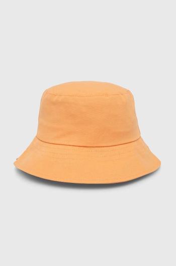 Detský bavlnený klobúk United Colors of Benetton oranžová farba, bavlnený