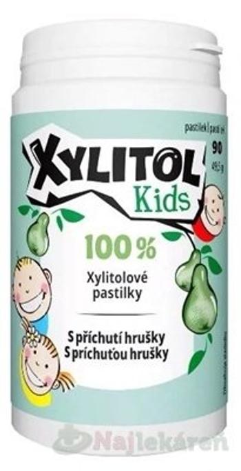 Vitabalans XYLITOL Kids xylitolové pastilky s príchuťou hrušky, 90 ks