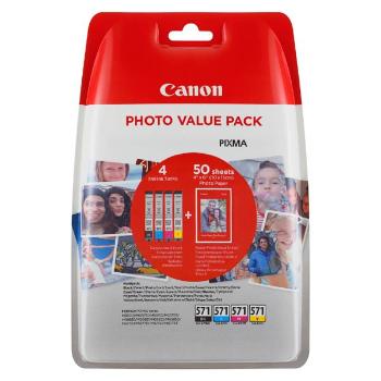 CANON CLI-571-XL - originálna cartridge, čierna + farebná, 4x11ml