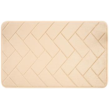 VOPI Kúpeľňová predložka s pamäťovou penou Parketa béžová, 50 x 80 cm