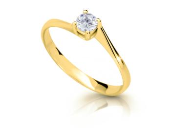 Cutie Diamonds Zásnubný prsteň zo žltého zlata s diamantom DZ6896-1957-10-X-1 54 mm