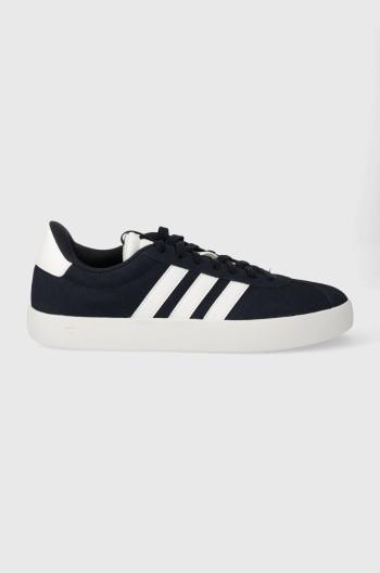 Semišové tenisky adidas COURT tmavomodrá farba, ID6275