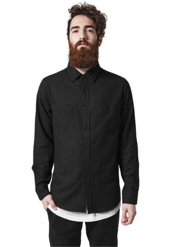 Urban Classics Checked Flanell Shirt blk/blk - L