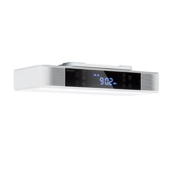 Auna KR-140, kuchynské rádio, bluetooth, hands-free, FM, LED svetlá, biele