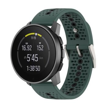 HOLE Silikónový remienok pre Suunto Race S tmavozelený