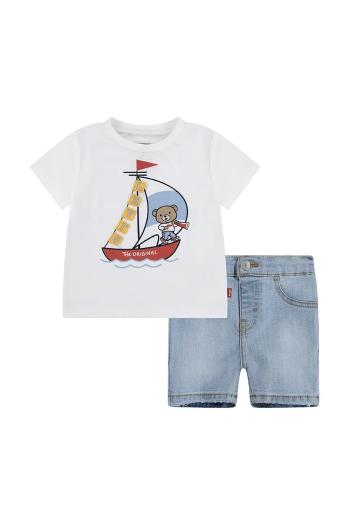 Sada pre bábätká Levi's LEVI 3D SAILING DENIM SET biela farba, 6EM326