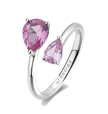 Brosway Strieborný otvorený prsteň Vibrant Pink Fancy FVP114 52 mm