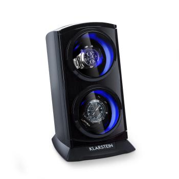 Klarstein St. Gallen Premium, naťahovač na hodinky, 2 hodiniek, 4 rýchlosti, čierny