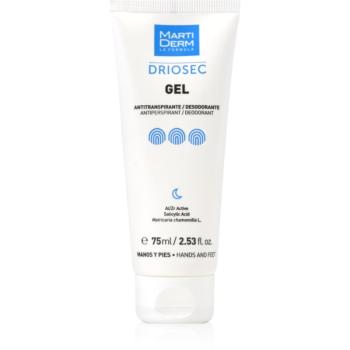 MartiDerm Driosec Gel Antitranspirante gél na ruky a nohy proti nadmernému poteniu 75 ml