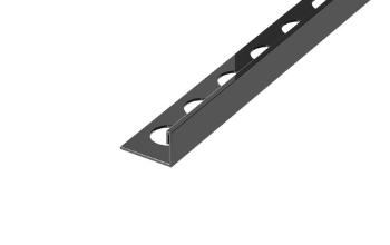 Lišta ukončovací "L" Eviso black lesk, nerez PVD, dĺžka 270 cm, výška hrany 10,5 mm, FILB0002